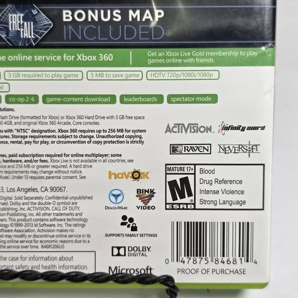 Call of Duty: Ghosts (Microsoft Xbox 360, 2013) - CIB -